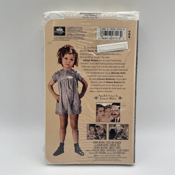 Little Miss Marker ( VHS, 1999, Clam Shell ) Shirley Temple - Picture 2 of 2